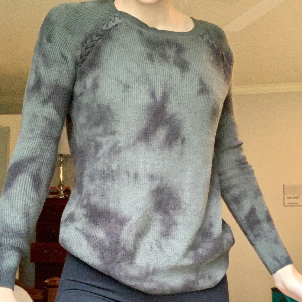 Green and Black Tie dye Sweater AE